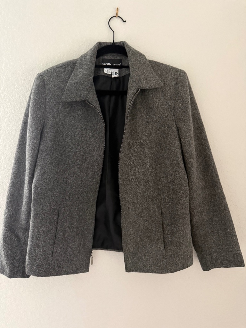 Vintage Sag Habor Wool Zip Jacket
